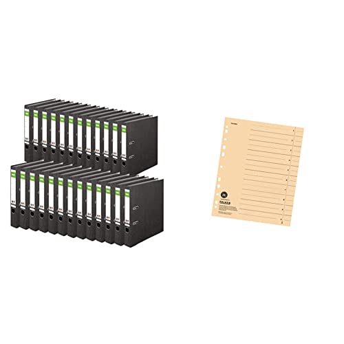 Original DINOR Ordner-Wolkenmarmor-Recycling - 25er Pack 5 cm breit DIN A4 schwarz Aktenordner Briefordner & Original Falken 100er Pack Trennblätter. Aus Recycling-Karton Original DINOR Ordner-Wolkenmarmor-Recycling - 25er Pack 5 cm breit DIN A4 schwarz Aktenordner Briefordner & Original Falken 100er Pack Trennblätter. Aus Recycling-Karton von DINOR