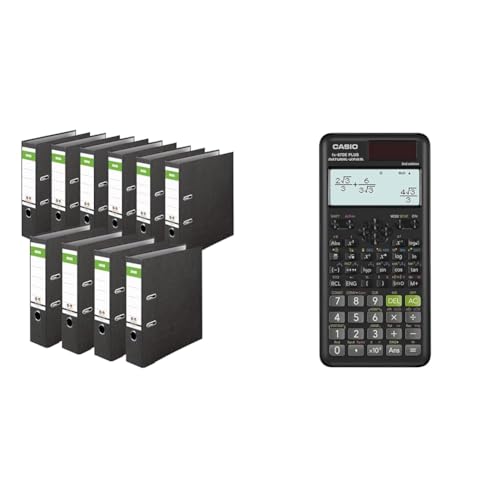 Original DINOR Ordner-Wolkenmarmor-Recycling & Casio FX-87DE PLUS-2 Wissenschaftlich-Technischer Schulrechner, Schwarz Original DINOR Ordner-Wolkenmarmor-Recycling & Casio FX-87DE PLUS-2 Wissenschaftlich-Technischer Schulrechner, Schwarz von DINOR