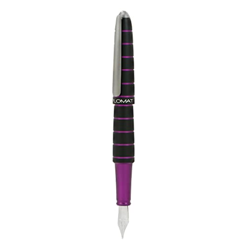 DIPLOMAT ELOX Füllfederhalter 14CT F/Handgefertigt/Feder aus 14-Karätigem Gold/mit Geschenkbox/Füllhalter Füller Fountain Pen/Füllfederhalter/Farbe: Schwarz Lila DIPLOMAT ELOX Füllfederhalter 14CT F/Handgefertigt/Feder aus 14-Karätigem Gold/mit Geschenkbox/Füllhalter Füller Fountain Pen/Füllfederhalter/Farbe: Schwarz Lila von DIPLOMAT