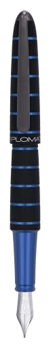 DIPLOMAT ELOX Füllfederhalter M/Handgefertigt/mit Geschenkbox/Füllhalter Füller Fountain Pen/Füllfederhalter/Farbe: Schwarz Blau, D40352025 DIPLOMAT ELOX Füllfederhalter M/Handgefertigt/mit Geschenkbox/Füllhalter Füller Fountain Pen/Füllfederhalter/Farbe: Schwarz Blau, D40352025 von DIPLOMAT