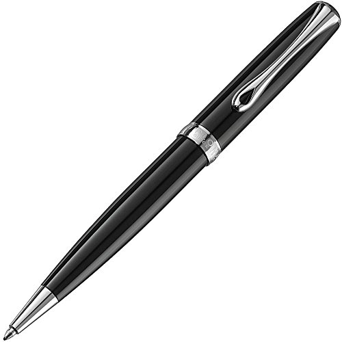 DIPLOMAT - Kugelschreiber Excellence A2 Lapis schwarz matt Chrom easyFlow - Schick und elegant - Lange Lebensdauer - Lapis schwarz - 5 Jahre Garantie von DIPLOMAT