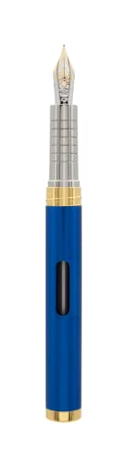 DIPLOMAT NEXUS Füllhalter Goldfeder mit Tintenglas Blau/Federstärken: B 14kt/ Füllfederhalter/Handgefertigt/mit Geschenkbox/Füllhalter Füller Fountain Pen/Farbe: Blau/Chrom DIPLOMAT NEXUS Füllhalter Goldfeder mit Tintenglas Blau/Federstärken: B 14kt/ Füllfederhalter/Handgefertigt/mit Geschenkbox/Füllhalter Füller Fountain Pen/Farbe: Blau/Chrom von DIPLOMAT