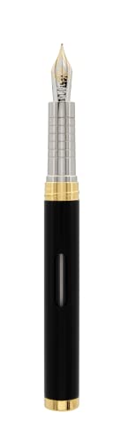 DIPLOMAT NEXUS Füllhalter Goldfeder mit Tintenglas Schwarz/Federstärken: F 14kt/ Füllfederhalter/Handgefertigt/mit Geschenkbox/Füller Fountain Pen/Farbe: Schwarz/Gold DIPLOMAT NEXUS Füllhalter Goldfeder mit Tintenglas Schwarz/Federstärken: F 14kt/ Füllfederhalter/Handgefertigt/mit Geschenkbox/Füller Fountain Pen/Farbe: Schwarz/Gold von DIPLOMAT