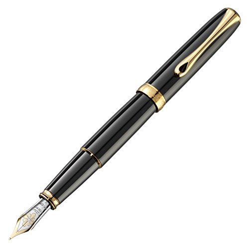 Diplomat D40203011 Excellence A2 Füllfederhalter mit 14 ct extra feine Feder, schwarzlack/Goldrand Diplomat D40203011 Excellence A2 Füllfederhalter mit 14 ct extra feine Feder, schwarzlack/Goldrand von DIPLOMAT