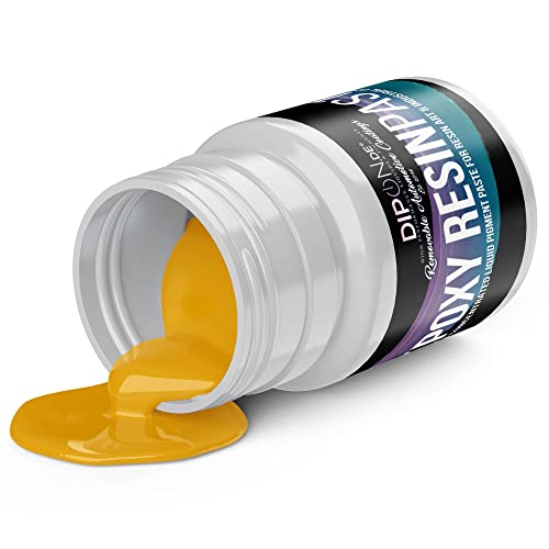 Epoxidharz Epoxy Pigment Farbpaste Verkehrsgelb ca. RAL 1023 Profi Hochpigmentierte Paste für Epoxidharz Epoxy Resin Polyurethan Kunstharz Resin Art (100 Gramm) von DIPON.DE HIGH PERFORMANCE LIQUIDS & PIGMENTS