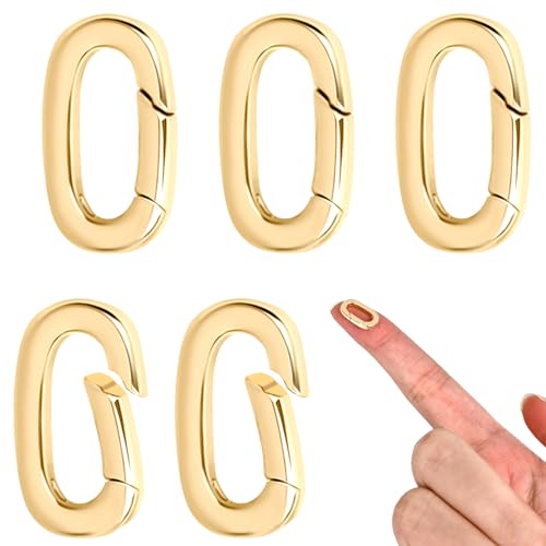 5 Stück Schmuckverschlüsse – Federring Halskettenverkürzer, Armbandverlängerungsclips für Ketten, Schmuckverschlüsse Schmuckherstellung, Gold 5 Stück Schmuckverschlüsse – Federring Halskettenverkürzer, Armbandverlängerungsclips für Ketten, Schmuckverschlüsse Schmuckherstellung, Gold von DIPZO
