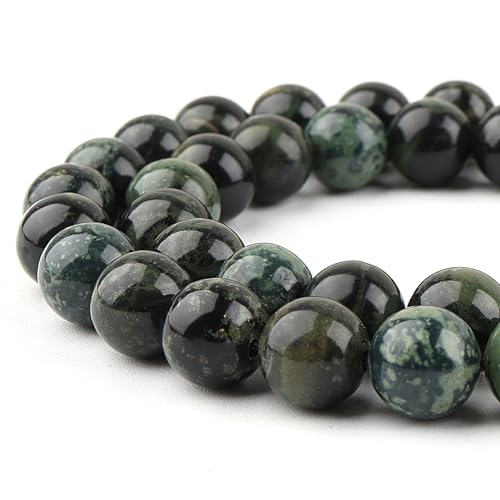 DIQIO Natursteinperlen zur Schmuckherstellung, Kambaba-Jaspisperlen für Armbänder, runde Halbedelperlen (59–62 Stück, 6 mm, Kambaba-Jaspis) von DIQIO