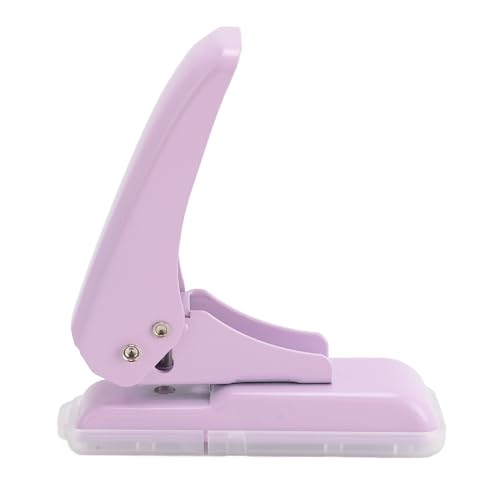 Einzelloch Puncher 5,5 mm rundes Lochpapier -Punch -Werkzeug Hochleistungsmetallkonstruktion Ergonomischer Griff für Büroschule Haus verwenden kompaktes Design mit (Purple) von DIRBAK