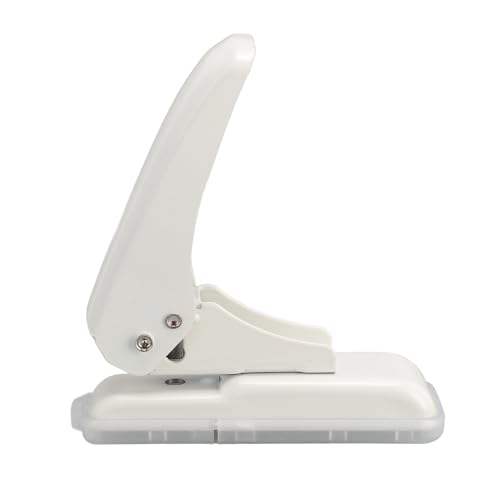 Einzelloch Puncher 5,5 mm rundes Lochpapier -Punch -Werkzeug Hochleistungsmetallkonstruktion Ergonomischer Griff für Büroschule Haus verwenden kompaktes Design mit (White) von DIRBAK