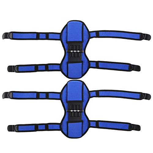 Kniegelenkstützpads Knieschutz Booster Spring Force Enhancer zum Klettern Bergsteigere Sport Fitness Schwere Arbeit Kohlenstoffstahl Spring Neoprenband Verstellbarer Größe Nicht (1 Pair) von DIRBAK