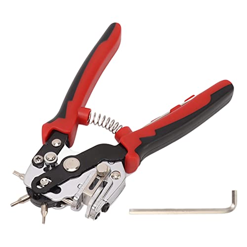 Lederloch Punch Multifunktion 360 Grad rotierende Einstellung scharfe V -Form Messer Rand Gürtel Loch Puncher für Leder dünne Eisenstoffpapierkarte Chrom Vanadium Stahl 190 mm von DIRBAK