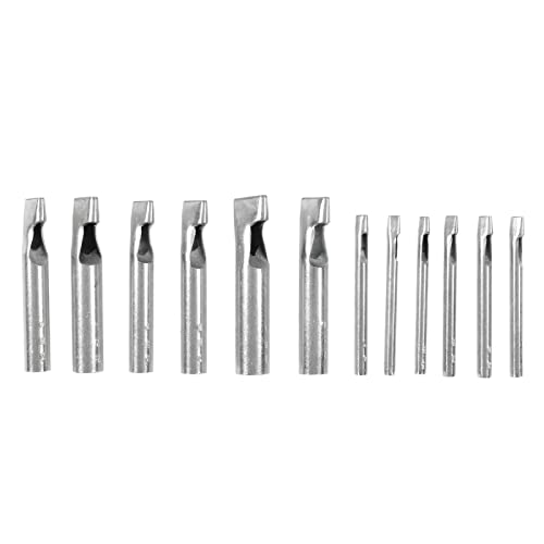 Lederstempel Set hoher Kohlenstoffstahl Manuelles Loch Puncher Werkzeug für Lederdichtungen Kunststoff Gummi weiche Materialien 12 Stcs von DIRBAK