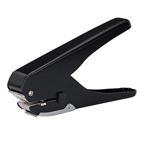 Manuelles Lochstempel, ID -Karten -Slot -Puncher mit ergonomischem Griff, 10 Blätter Kapazität 15 x 4 mm Lochgröße, Eisenmetall -Werkzeug für Home Office School von DIRBAK