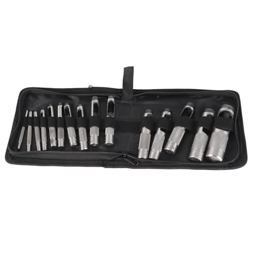 Premium Carbon Steel Leder Loch Loch Set Haltbares manuelle Stanzwerkzeuge für Gürtel und Lederhandwerk 15pcs 3 mm bis 25 mm Premium Carbon Steel Leder Loch Loch Set Haltbares manuelle Stanzwerkzeuge für Gürtel und Lederhandwerk 15pcs 3 mm bis 25 mm von DIRBAK