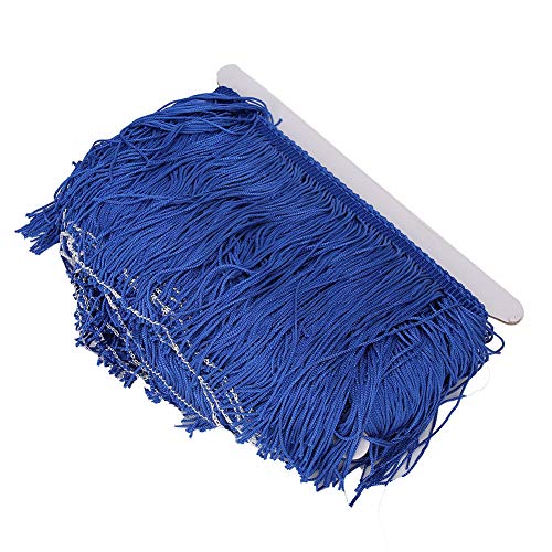 Quasten Fransen Spitzenverkleidung Polyester Dekorative Accessoires für Kleidungsstufe Dekoration Gold Dunkelviolett weiß dunkelbraun Royalblue 14 cm 9 Meter (Blue) von DIRBAK