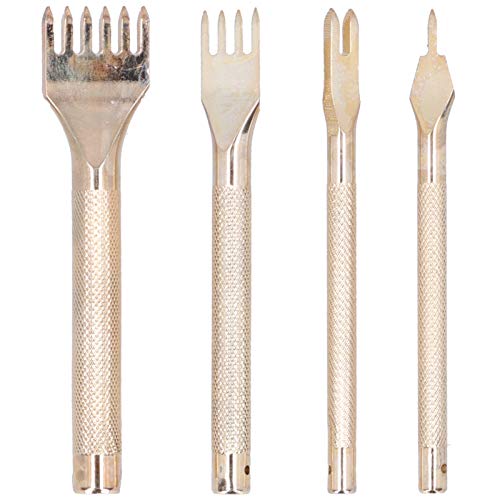 Stecker Meißel Leder Punch Tool Professionell hoher Kohlenstoffstahl 4pcs Set für DIY Leder Bastelbeutel, die goldene Farbe 10 cm Länge machen Stecker Meißel Leder Punch Tool Professionell hoher Kohlenstoffstahl 4pcs Set für DIY Leder Bastelbeutel, die goldene Farbe 10 cm Länge machen von DIRBAK