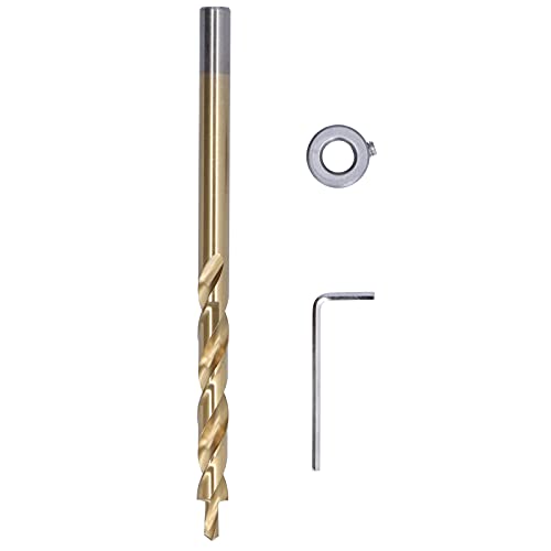 Twist Step Drill Bit Straight Shank Hochgeschwindigkeitstahl -Taschenloch -Positionierungswerkzeug für Holzbearbeitungsprojekte goldener 9,5 -mm -Schaftdurchmesser mit Twist Step Drill Bit Straight Shank Hochgeschwindigkeitstahl -Taschenloch -Positionierungswerkzeug für Holzbearbeitungsprojekte goldener 9,5 -mm -Schaftdurchmesser mit von DIRBAK