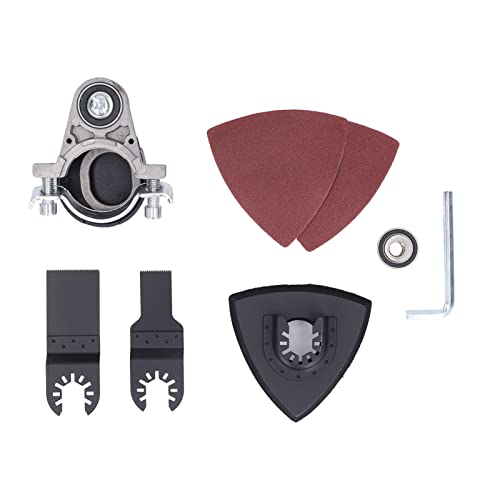 Winkelschleiferwandler Set Edelstahl Universalgelenkwinkel - Umwandlung Universal Head Kit Multifunktionaler Adapter für Heim -DIY -Holzbearbeitung Schwarz und Silber von DIRBAK