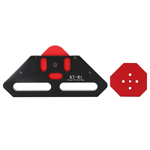 Woodworking Arc Positioning Template, Aluminum Alloy, Carpentry Tool Lightweight, Black von DIRBAK