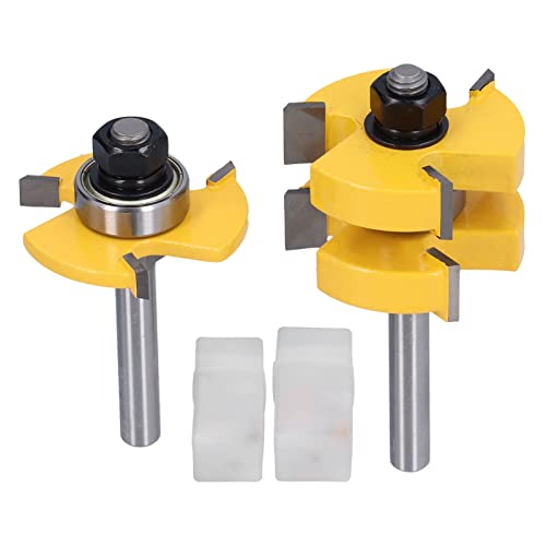 Zungenrille Router Bit Set Einstellbarer T Form 3 Zähne 8mm Schaftholzhändler Mahlen Cutter für professionelle und Amateurholzarbeiter Kohlenstoffstahl Silber Gelb gelb Zungenrille Router Bit Set Einstellbarer T Form 3 Zähne 8mm Schaftholzhändler Mahlen Cutter für professionelle und Amateurholzarbeiter Kohlenstoffstahl Silber Gelb gelb von DIRBAK