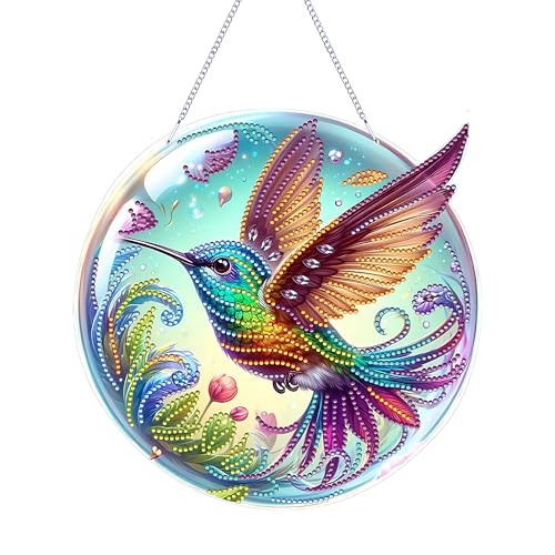 DISDADA DIY Diamond Painting Fensterbilder Beidseitig Wreath Deko Hanging Diamond Painting Türkranz mit Kette, vögel DISDADA DIY Diamond Painting Fensterbilder Beidseitig Wreath Deko Hanging Diamond Painting Türkranz mit Kette, vögel von DISDADA