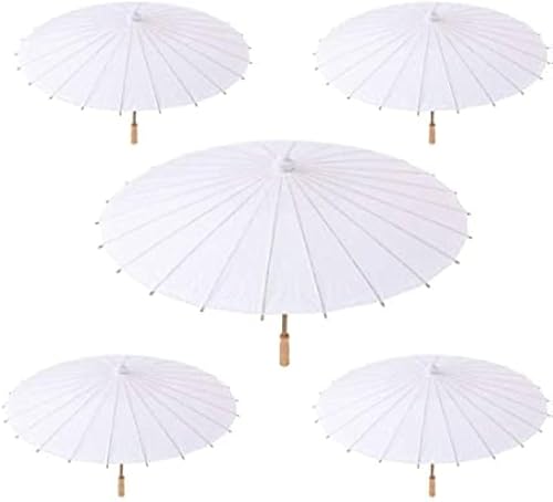 Set mit 10 Sonnenschirmen aus Bambus, für Hochzeiten, chinesische Sonnenschirme elfenbein Set mit 10 Sonnenschirmen aus Bambus, für Hochzeiten, chinesische Sonnenschirme elfenbein von DISOK