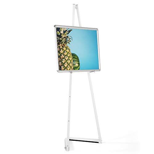 DISPLAY SALES Mobile Staffelei aus Aluminium | Malständer in Weiß | Staffelei groß für Rahmen bis 120 cm | Künstler Alu-Staffelei, Leinwand, Malstaffelei, Atelier von DISPLAY SALES EINDRUCKSVOLL. WERBEN