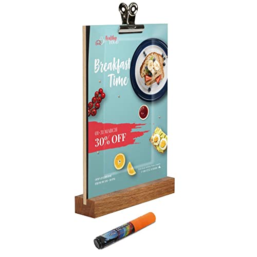 DISPLAY SALES Holz Klemmbrett Desk mit Kreidetafel, DIN A4, dunkel lasiertes Holz, Tischaufsteller DISPLAY SALES Holz Klemmbrett Desk mit Kreidetafel, DIN A4, dunkel lasiertes Holz, Tischaufsteller von DISPLAY SALES