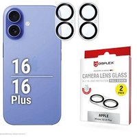 DISPLEX® Camera Lens Glass Kamera-Schutzgläser für Apple iPhone 16, iPhone 16 Plus, 2 St. von DISPLEX®