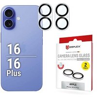 DISPLEX® Camera Lens Glass Kamera-Schutzgläser für Apple iPhone 16, iPhone 16 Plus, 2 St. von DISPLEX®