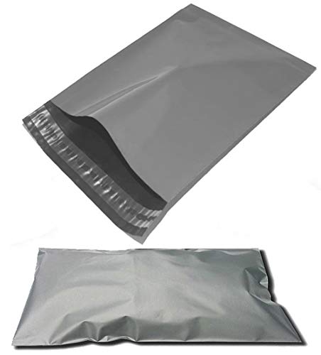 Stabile Versandtaschen, Polymailing, Kunststoff, qualitativ hochwertig, selbstklebender Verschluss, 43,18 x 55,88 cm, Grau, 50 Stück von DIVCHI