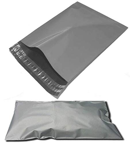 Stabile Versandtaschen, Polymailing, Kunststoff, qualitativ hochwertig, selbstklebender Verschluss, 22,86 x 30,48 cm, Grau, 200 Stück von DIVCHI