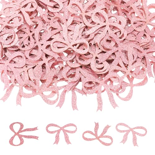 200 Stück Schleifen-Konfetti, rosa Tisch-Glitzerkonfetti, sie bindet den Knoten, rosa Schleife, Babyparty-Dekorationen für Mädchen, Geburtstagsparty, Foto-Requisiten, Kokettband, Brautparty 200 Stück Schleifen-Konfetti, rosa Tisch-Glitzerkonfetti, sie bindet den Knoten, rosa Schleife, Babyparty-Dekorationen für Mädchen, Geburtstagsparty, Foto-Requisiten, Kokettband, Brautparty von DIVINA VITAE