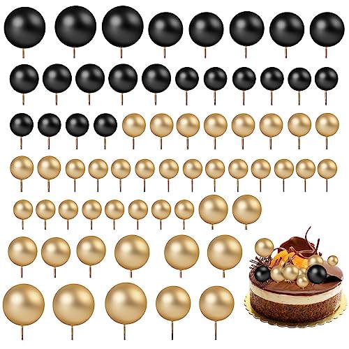 66 Stück Schwarz und Gold Tortendeko Kugeln Torten Topper Ballon Kuchenaufsätze in 4 Größen Kuchen Deko Tortenaufsatz Kugeln für Geburtstagsfeier Hochzeit Jahrestag Babyparty Cake Topper 66 Stück Schwarz und Gold Tortendeko Kugeln Torten Topper Ballon Kuchenaufsätze in 4 Größen Kuchen Deko Tortenaufsatz Kugeln für Geburtstagsfeier Hochzeit Jahrestag Babyparty Cake Topper von DIVINA VITAE
