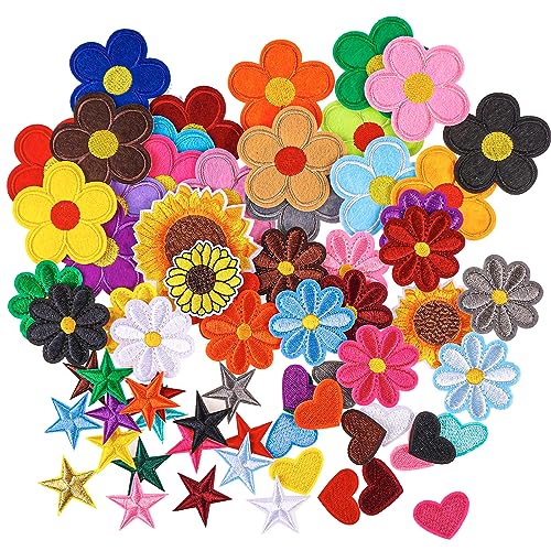 71 Stück Aufnäher zum Aufbügeln, Flicken zum Aufbügeln, Patches Blumen Stern Herzen Bügelflicken Applikationen zum für Bestickte Aufnäher Aufbügeln für Hut, Jeans, Jacken, DIY 71 Stück Aufnäher zum Aufbügeln, Flicken zum Aufbügeln, Patches Blumen Stern Herzen Bügelflicken Applikationen zum für Bestickte Aufnäher Aufbügeln für Hut, Jeans, Jacken, DIY von DIVINA VITAE