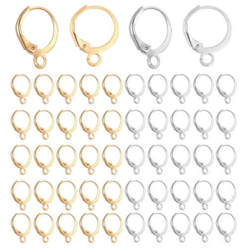 80 Stück Hebel Ohrhaken Set Französische Ohrring Haken Runde Edelstahl Earring Hooks Geeignet für Männer und Frauen DIY Ohrringe 80 Stück Hebel Ohrhaken Set Französische Ohrring Haken Runde Edelstahl Earring Hooks Geeignet für Männer und Frauen DIY Ohrringe von DIVINA VITAE