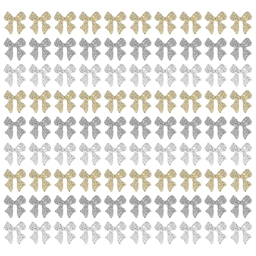 90 Stück Metall Schleife Nail Charms Gold Silber 3D Nagel Steine Schleifen Anhänger Aus Legierung BöGen Nagel Charms Cute Bow Nail Art Deko NäGel Zubehör Für DIY Nails Design Frauen Und Mädchen 90 Stück Metall Schleife Nail Charms Gold Silber 3D Nagel Steine Schleifen Anhänger Aus Legierung BöGen Nagel Charms Cute Bow Nail Art Deko NäGel Zubehör Für DIY Nails Design Frauen Und Mädchen von DIVINA VITAE