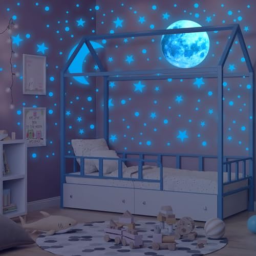 Leuchtsterne Selbstklebend-855 Stück Fluoreszierende Aufkleber- Leuchtsticker Kinderzimmer-Sterne Wandsticker-für Decke Wandtattoo Kinderzimmer Sternenhimmel Raumdekoration Leuchtsterne Selbstklebend-855 Stück Fluoreszierende Aufkleber- Leuchtsticker Kinderzimmer-Sterne Wandsticker-für Decke Wandtattoo Kinderzimmer Sternenhimmel Raumdekoration von DIVINA VITAE