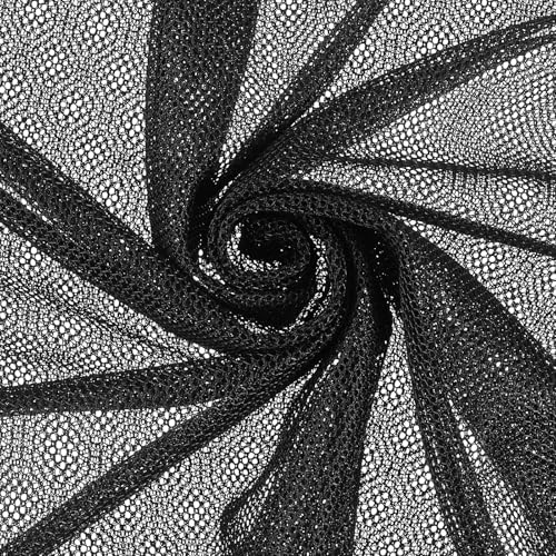Mesh Stoff 150 X 75 Cm Stretch Tüll Netz Schwarz Tüllstoff Meterware Dehnbarer Netzstoff Polyester Schwarzes Vielseitiges Netzgewebe Zum Nähen Basteln Für Kleidung Einkaufstaschen Rucksäcke Riemen von DIVINA VITAE