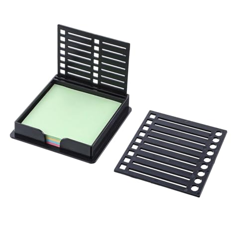 Notizzettel Box mit 1 Haftnotiz, 7,6 x 7,6 cm, Schwarze Zettelbox mit 2 Vorlagenblock, Notizhalter mit Vorlage, Drahthalter für Büro, Zuhause, Schule, Schreibtisch-Organizer Notizzettel Box mit 1 Haftnotiz, 7,6 x 7,6 cm, Schwarze Zettelbox mit 2 Vorlagenblock, Notizhalter mit Vorlage, Drahthalter für Büro, Zuhause, Schule, Schreibtisch-Organizer von DIVINA VITAE