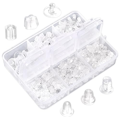 Ohrring Verschluss Silikon, 600 Stück Ohrring Stopper Durchsichtige Kunststoff Ohrring Träger Gummi Ohrringe Rücken Stopper Sicherheits Ohrring Ersatz für DIY Ohrringe Ohrring Verschluss Silikon, 600 Stück Ohrring Stopper Durchsichtige Kunststoff Ohrring Träger Gummi Ohrringe Rücken Stopper Sicherheits Ohrring Ersatz für DIY Ohrringe von DIVINA VITAE
