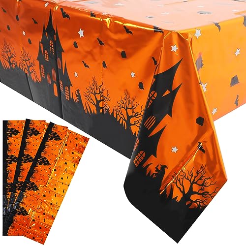 Tischdecke Halloween Deko, 3 Stück 137 x 182 cm Schwarzes Schloss Party Tischtuch, Halloween Deko, Rechteckige Tischdecke Abwaschbar Halloween Tischdeckes wasserdichte Tischtuch Tischdecke Halloween Deko, 3 Stück 137 x 182 cm Schwarzes Schloss Party Tischtuch, Halloween Deko, Rechteckige Tischdecke Abwaschbar Halloween Tischdeckes wasserdichte Tischtuch von DIVINA VITAE