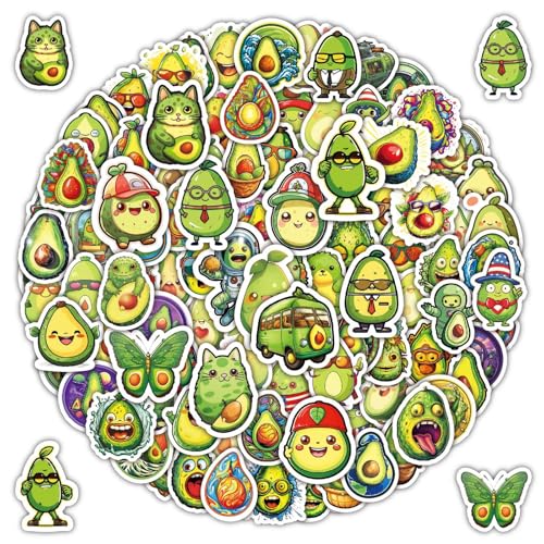 DIWSO 100 Stück Avocado Aufkleber für Scrapbook, Tagebuch, Laptop, Umschläge, Wasserflasche, Skateboard, Fahrrad, Computer, Graffiti, Teenager, Junge, Mädchen, Wasserfest DIWSO 100 Stück Avocado Aufkleber für Scrapbook, Tagebuch, Laptop, Umschläge, Wasserflasche, Skateboard, Fahrrad, Computer, Graffiti, Teenager, Junge, Mädchen, Wasserfest von DIWSO