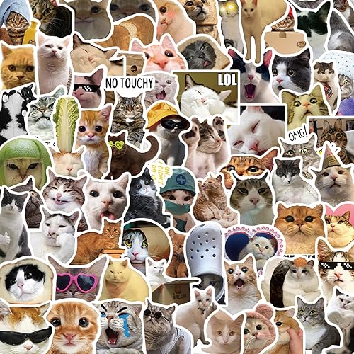 DIWSO 100 Stück Katze Emoticons Aufkleber für Laptop, Snowboard, Koffer, Scrapbook, Skateboard, Gepäck, Graffiti, Teenager, Junge, Mädchen, Wasserdicht DIWSO 100 Stück Katze Emoticons Aufkleber für Laptop, Snowboard, Koffer, Scrapbook, Skateboard, Gepäck, Graffiti, Teenager, Junge, Mädchen, Wasserdicht von DIWSO