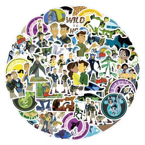 DIWSO 110 Stück Wild Kratts Aufkleber für Laptop, Snowboard, Koffer, Scrapbook, Skateboard, Gepäck, Graffiti, Teenager, Junge, Mädchen, Aufkleber, wasserdicht DIWSO 110 Stück Wild Kratts Aufkleber für Laptop, Snowboard, Koffer, Scrapbook, Skateboard, Gepäck, Graffiti, Teenager, Junge, Mädchen, Aufkleber, wasserdicht von DIWSO