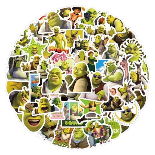 DIWSO 120 Stück Shrek Cartoon Aufkleber für Laptop Snowboard Koffer Scrapbook Skateboard Gepäck, Niedliche Aufkleber Geschenk für Kinder Jugendliche Wasserdicht DIWSO 120 Stück Shrek Cartoon Aufkleber für Laptop Snowboard Koffer Scrapbook Skateboard Gepäck, Niedliche Aufkleber Geschenk für Kinder Jugendliche Wasserdicht von DIWSO