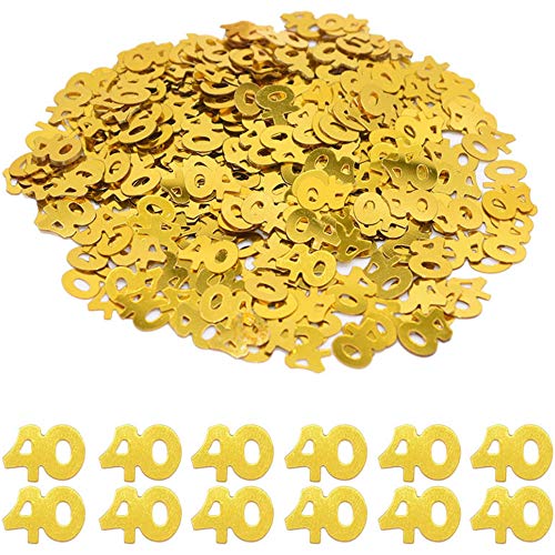 DIWULI, Geburtstags Zahlen-Konfetti Gold, Zahl 40, edle Tisch-Konfetti, Tisch-Deko, Glitter, Geburtstags-Deko, Streudeko für Geburtstagsfeier, Motto-Party, Dekoration, 40. Geburtstag, DIY, basteln DIWULI, Geburtstags Zahlen-Konfetti Gold, Zahl 40, edle Tisch-Konfetti, Tisch-Deko, Glitter, Geburtstags-Deko, Streudeko für Geburtstagsfeier, Motto-Party, Dekoration, 40. Geburtstag, DIY, basteln von DIWULI