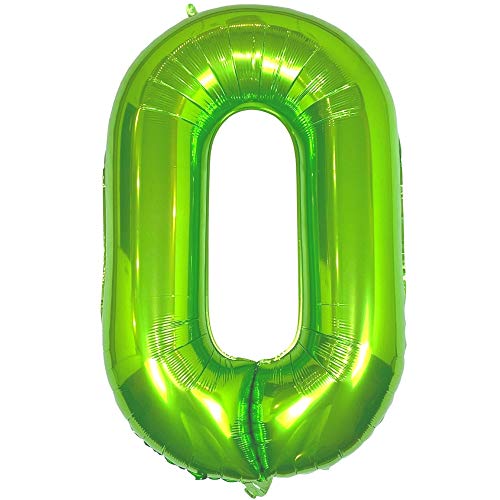 DIWULI Luftballon Geburtstag XXL Grün - Zahl 0 Ballon von DIWULI