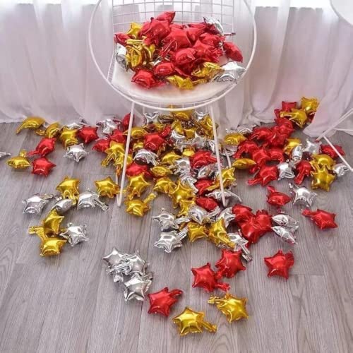 DIWULI 150 Stück Mini-Stern Ballon-Set, Stern-Ballons Gold Silber Rot zum basteln verschönern Luftballons Folien-Luftballon, DIY Folien-Ballon Kinder-Geburtstag, Mädchen Junge Dekoration Geschenk-Deko DIWULI 150 Stück Mini-Stern Ballon-Set, Stern-Ballons Gold Silber Rot zum basteln verschönern Luftballons Folien-Luftballon, DIY Folien-Ballon Kinder-Geburtstag, Mädchen Junge Dekoration Geschenk-Deko von DIWULI