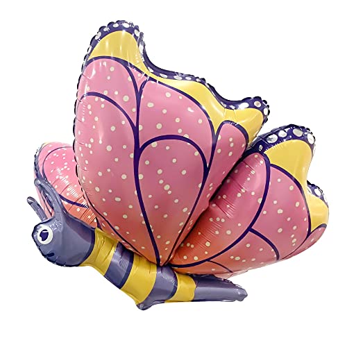 DIWULI 4D Schmetterling Luftballon Pink, Butterfly Tier-Ballon, Kinder-Geburtstag Mädchen, Motto-Party, Geburtstagsparty Dekoration, Geschenk-Deko, Party-Deko, Tier-Party, Wald-Tier, Wald-Freunde von DIWULI